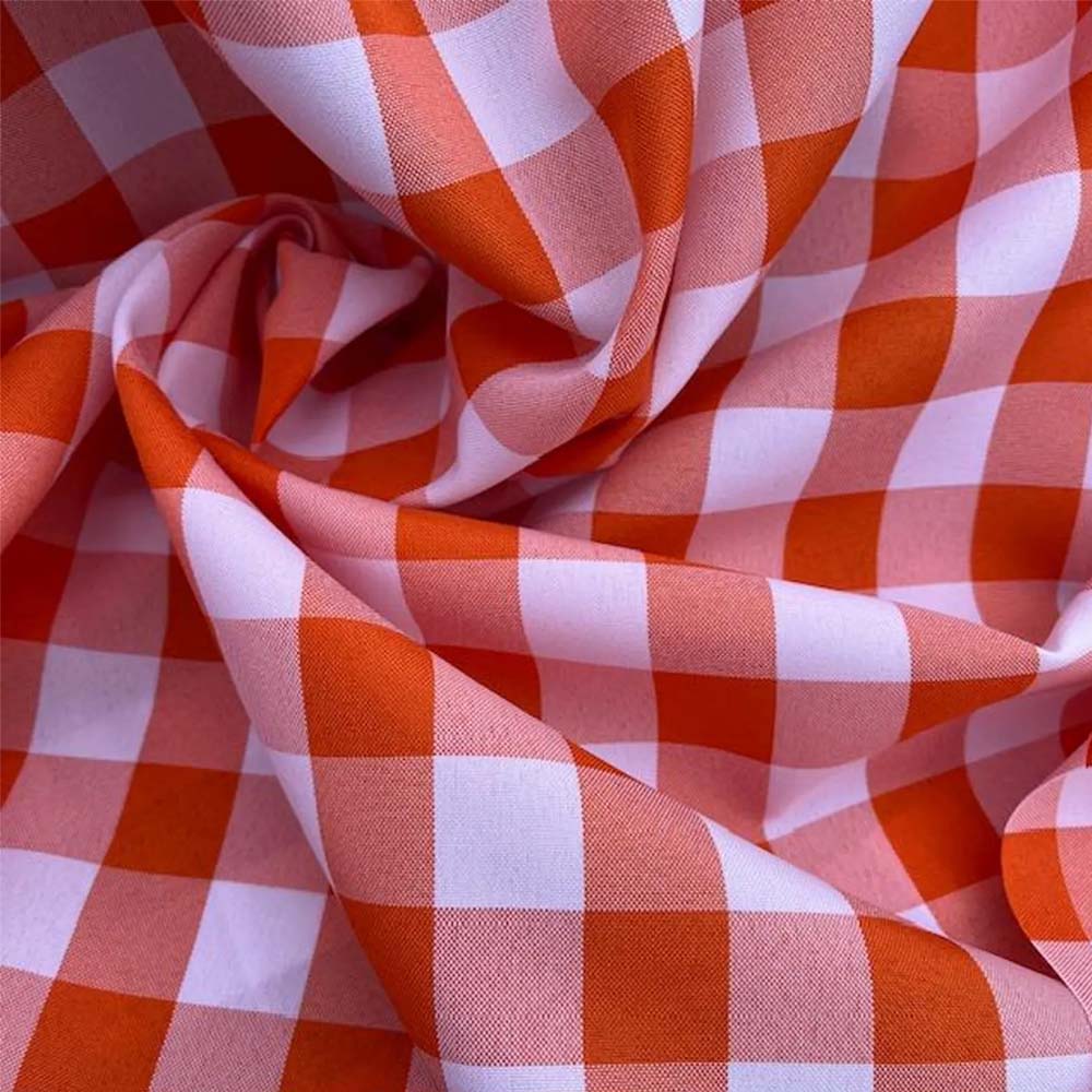 1 Yard Checkered Gingham Polyester Fabric 60 Inch Width for Sewing Projects