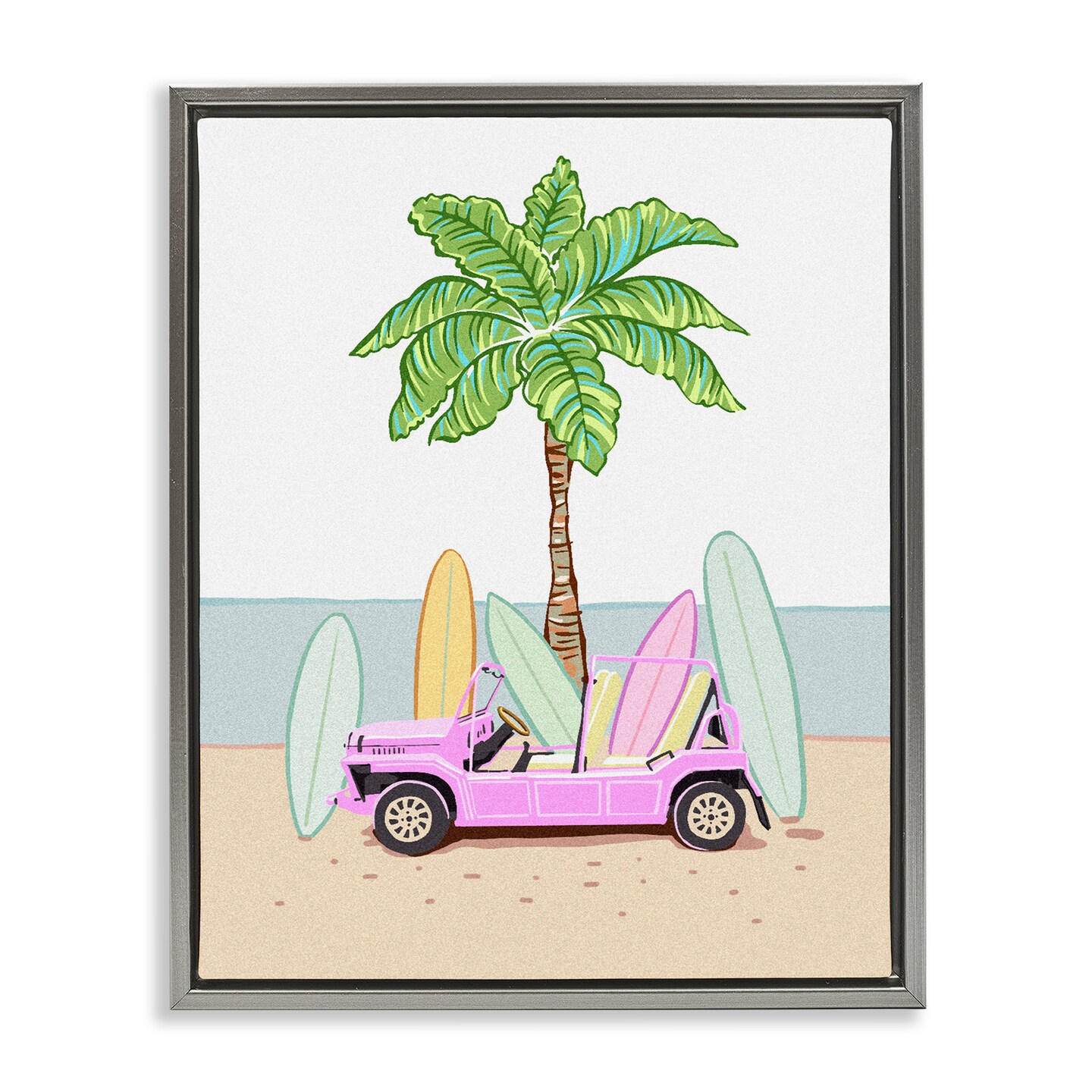 Stupell Industries Surfboard Filled Car Floating Frame, design by Ziwei Li