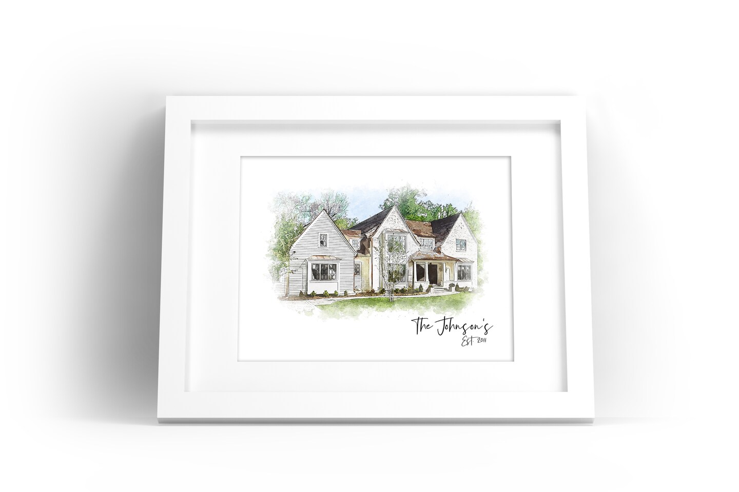 Custom Watercolor House Portrait for Couples and New Homeowners ...