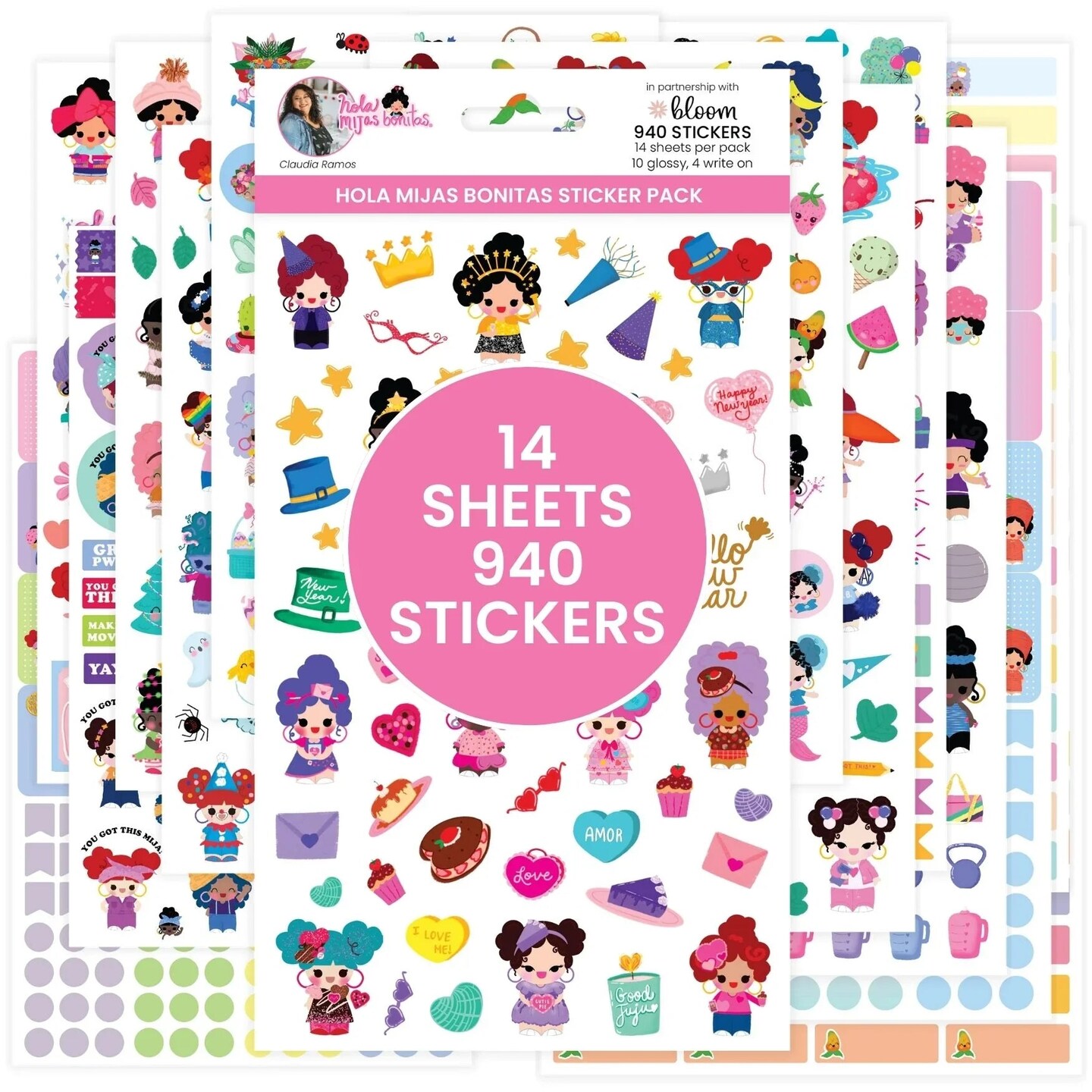 bloom daily planners Planner Stickers, Hola Mijas Bonitas Pack
