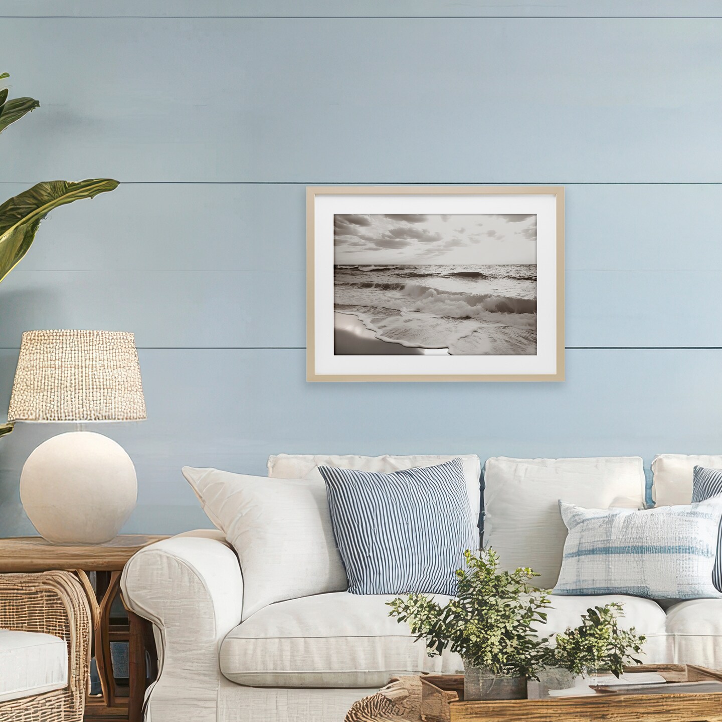 Stupell Industries Beach View Reverie Framed Print Under Glass, design by Decent Exposures