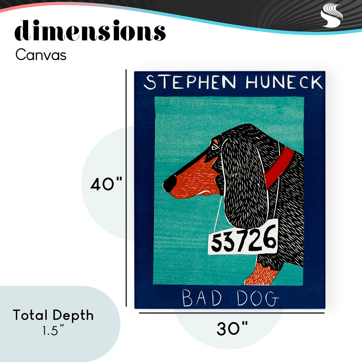 Stupell Industries Bad Dog Dachshund Canvas, design by Stephen Huneck