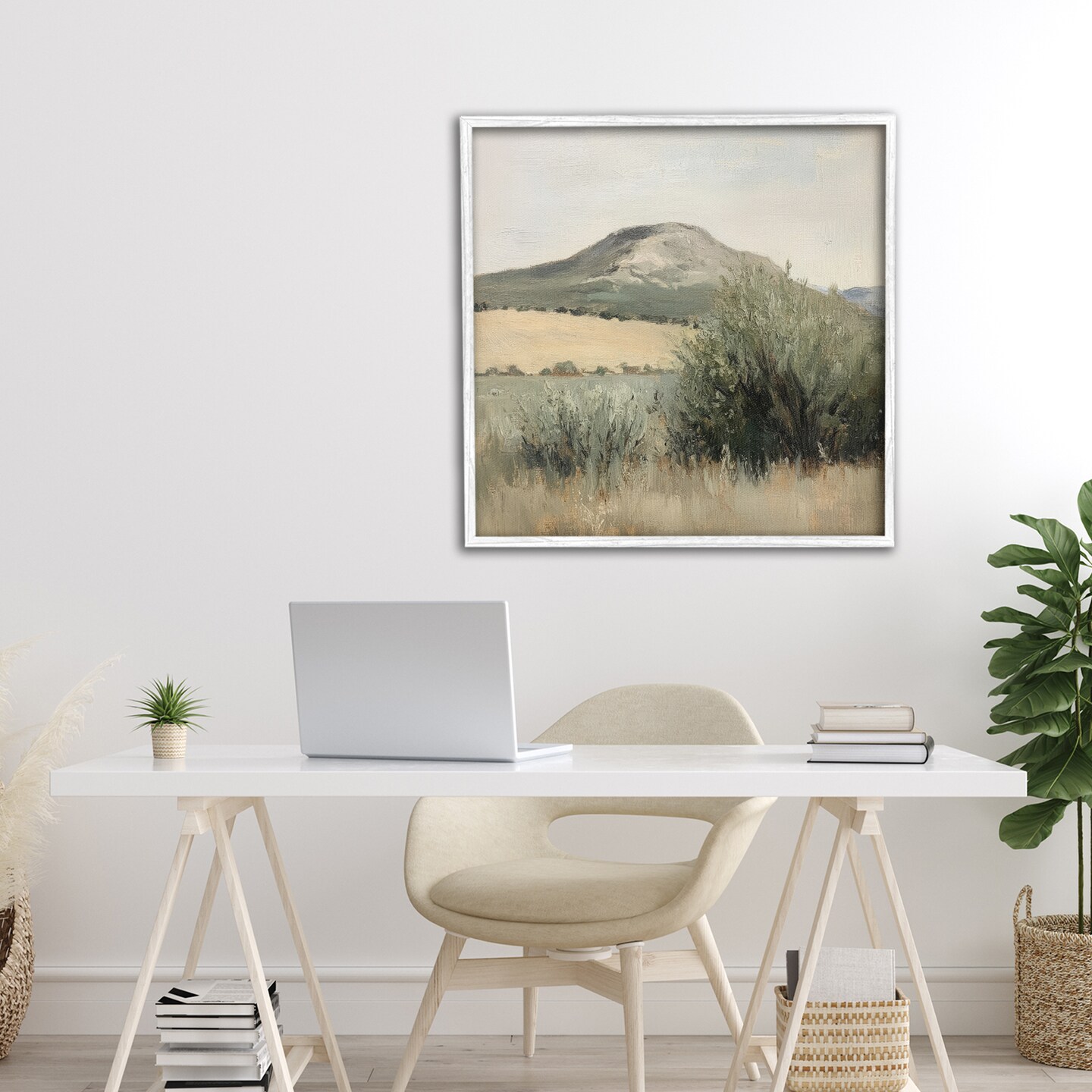 Stupell Industries Spring Mountain Meadow Landscape Framed Giclee, design by Petal Prints Design