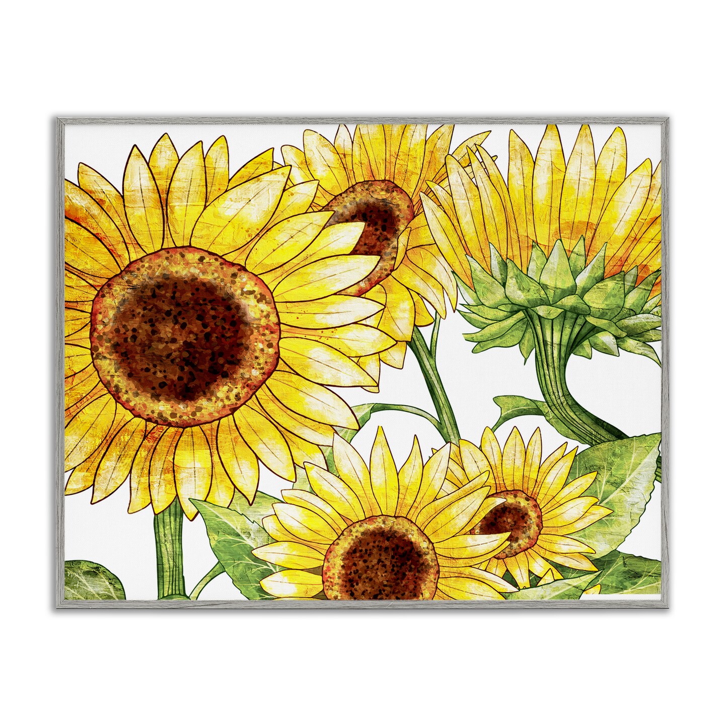 Stupell Industries Peeking Sunflower Blooms Framed Giclee, design by Kim Allen