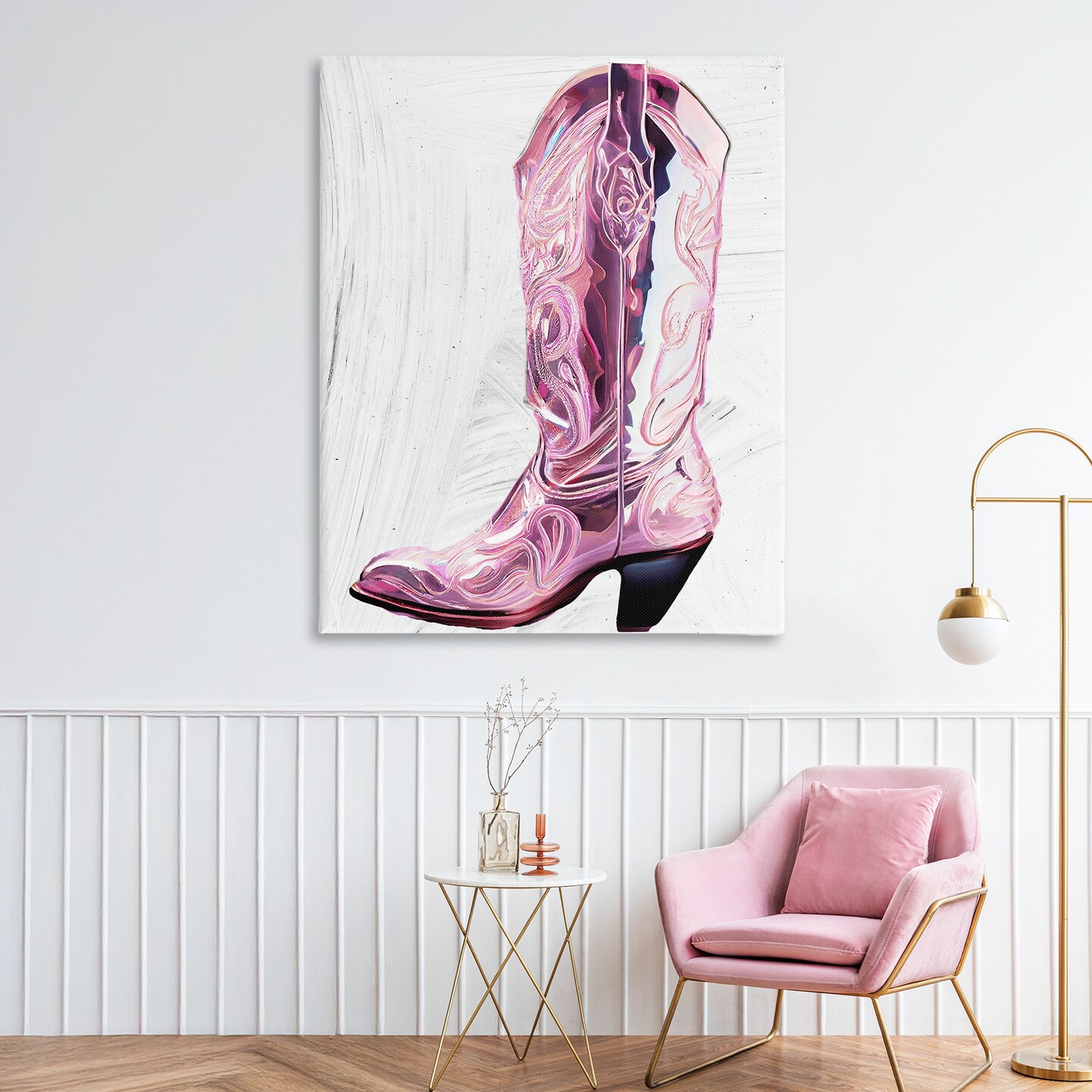 Stupell Industries Cowgirl Cinderella's Boot Canvas, design by Sasha