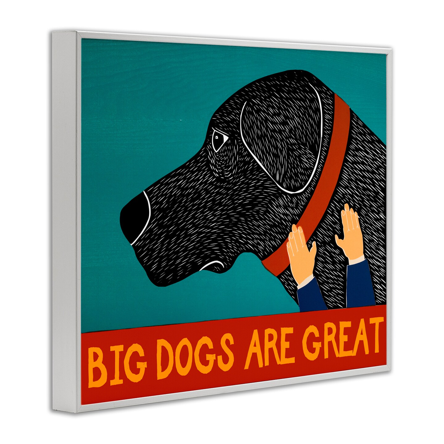 Stupell Industries Big Dogs Are Great Framed Giclee, design by Stephen Huneck