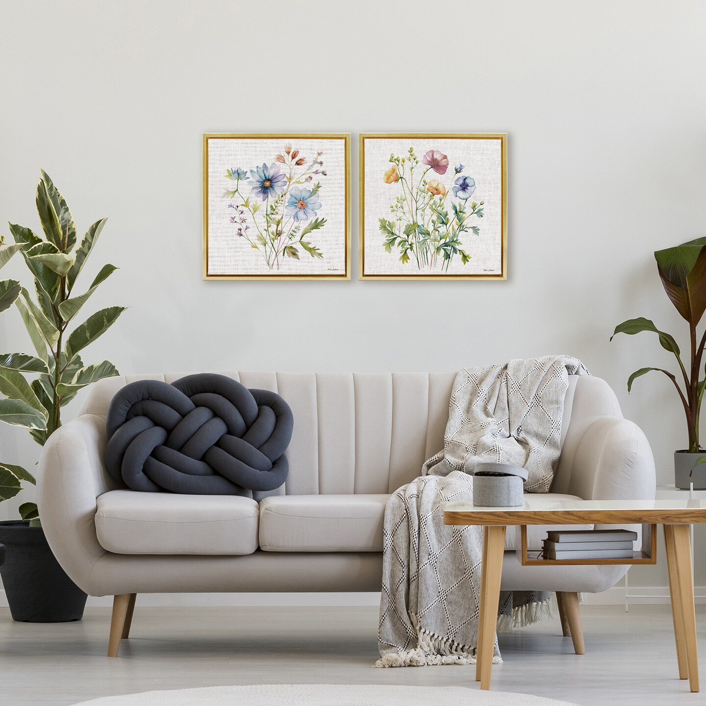 Stupell Industries Wild Flower Botanical Bundles 2pc Floating Frame Set, design by Nicole DeCamp