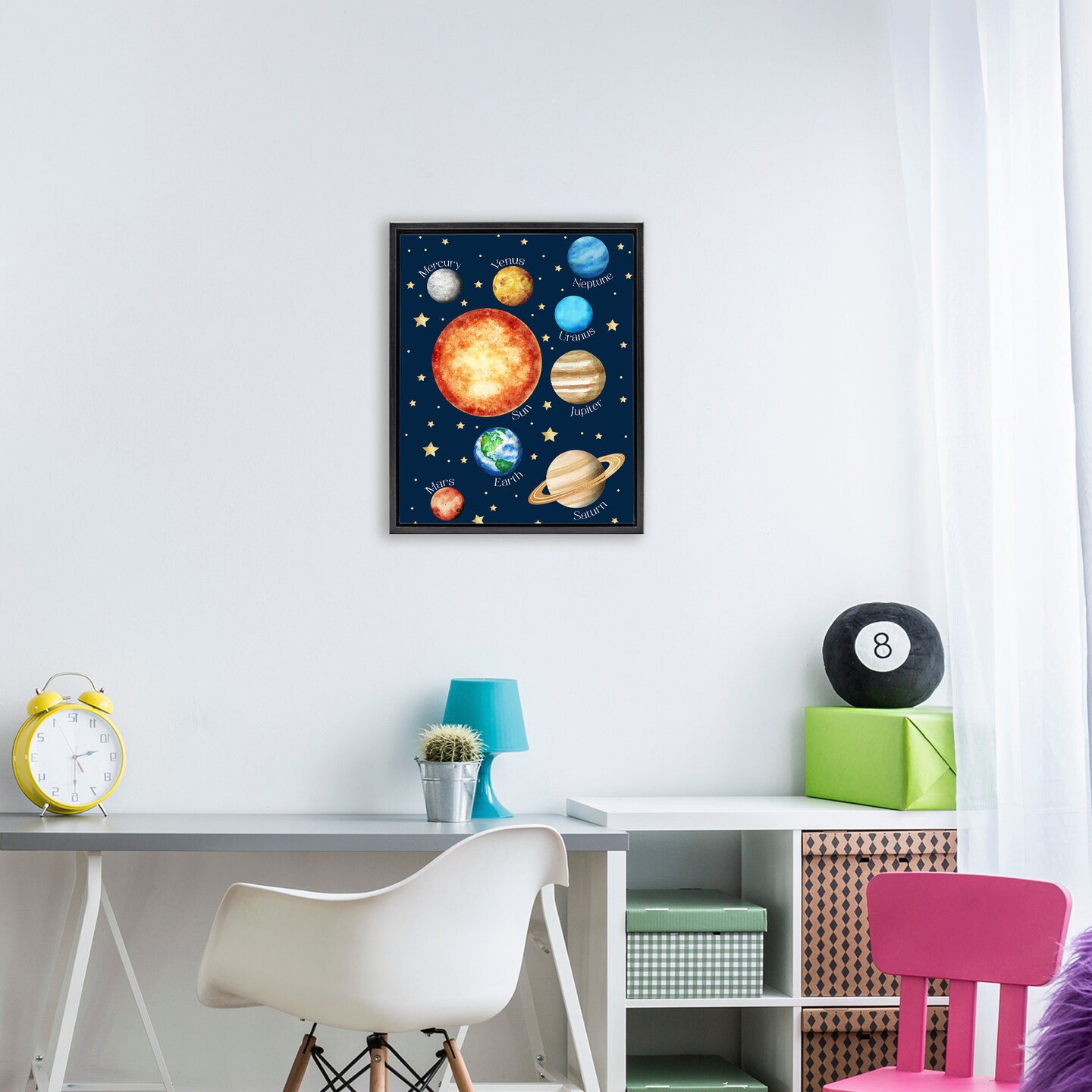 Stupell Industries Educational Solar System Space Floating Frame, design by Christine Simpson Art