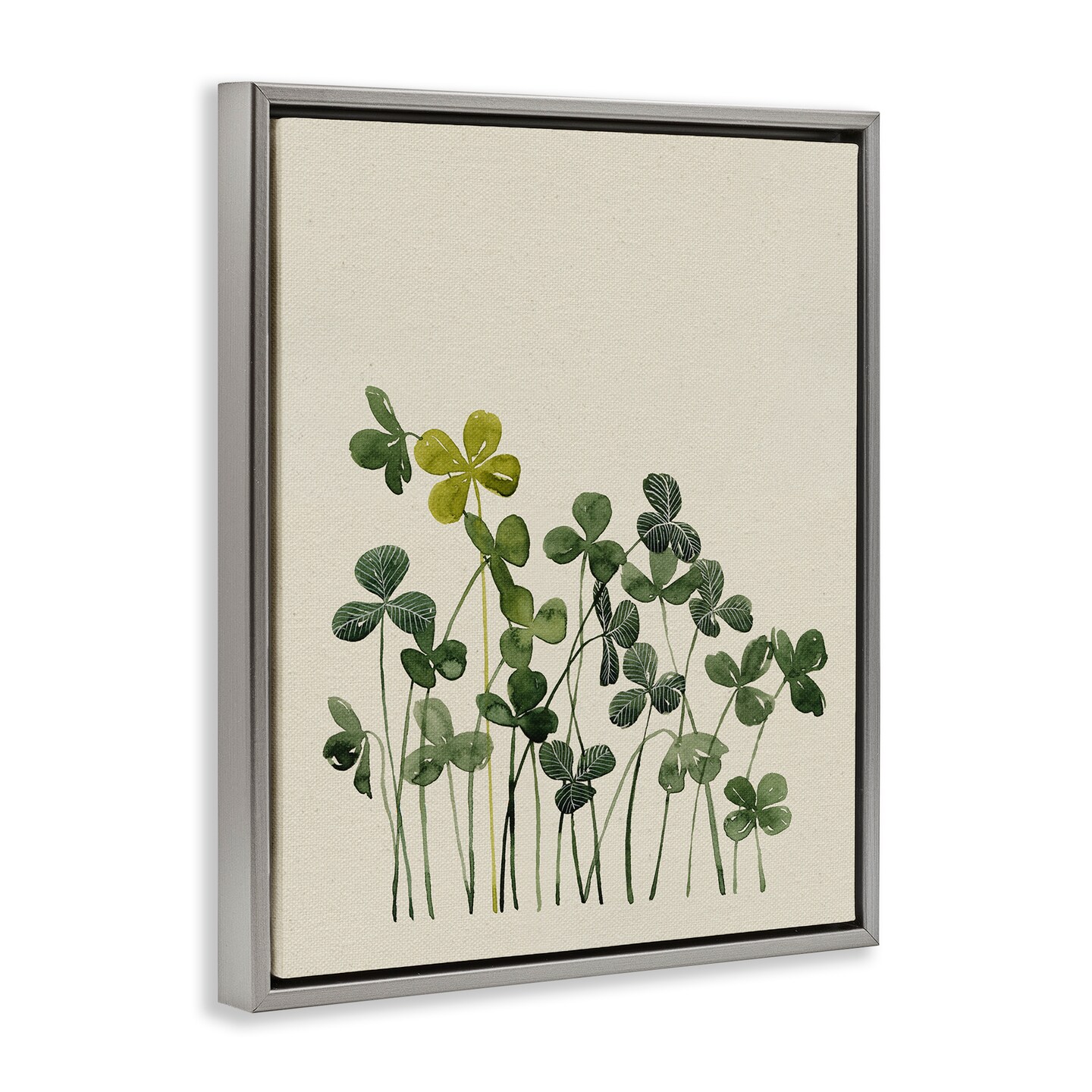 Stupell Industries Hidden Gems Clovers Floating Frame, design by Grace Popp
