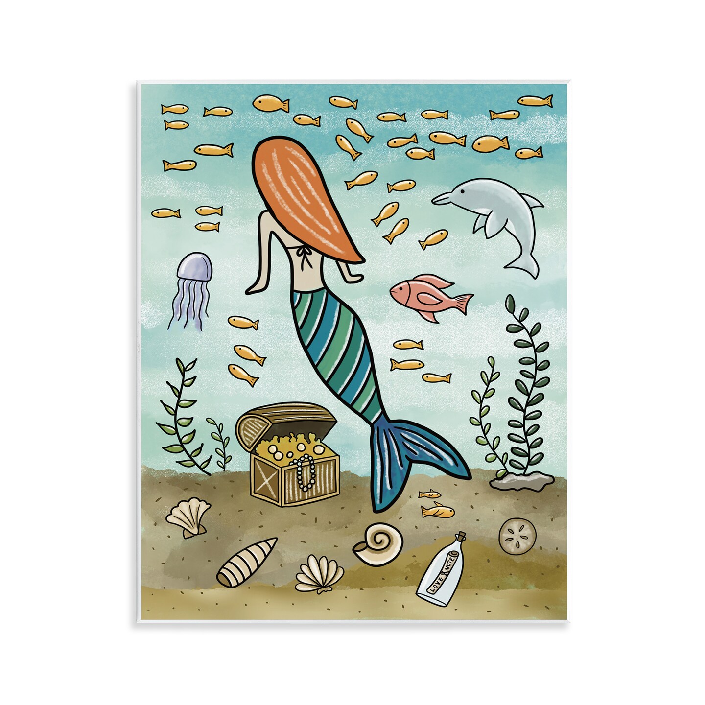 Stupell Industries Mermaid Treasure Love Note Wall Plaque, design by Jennifer Stith