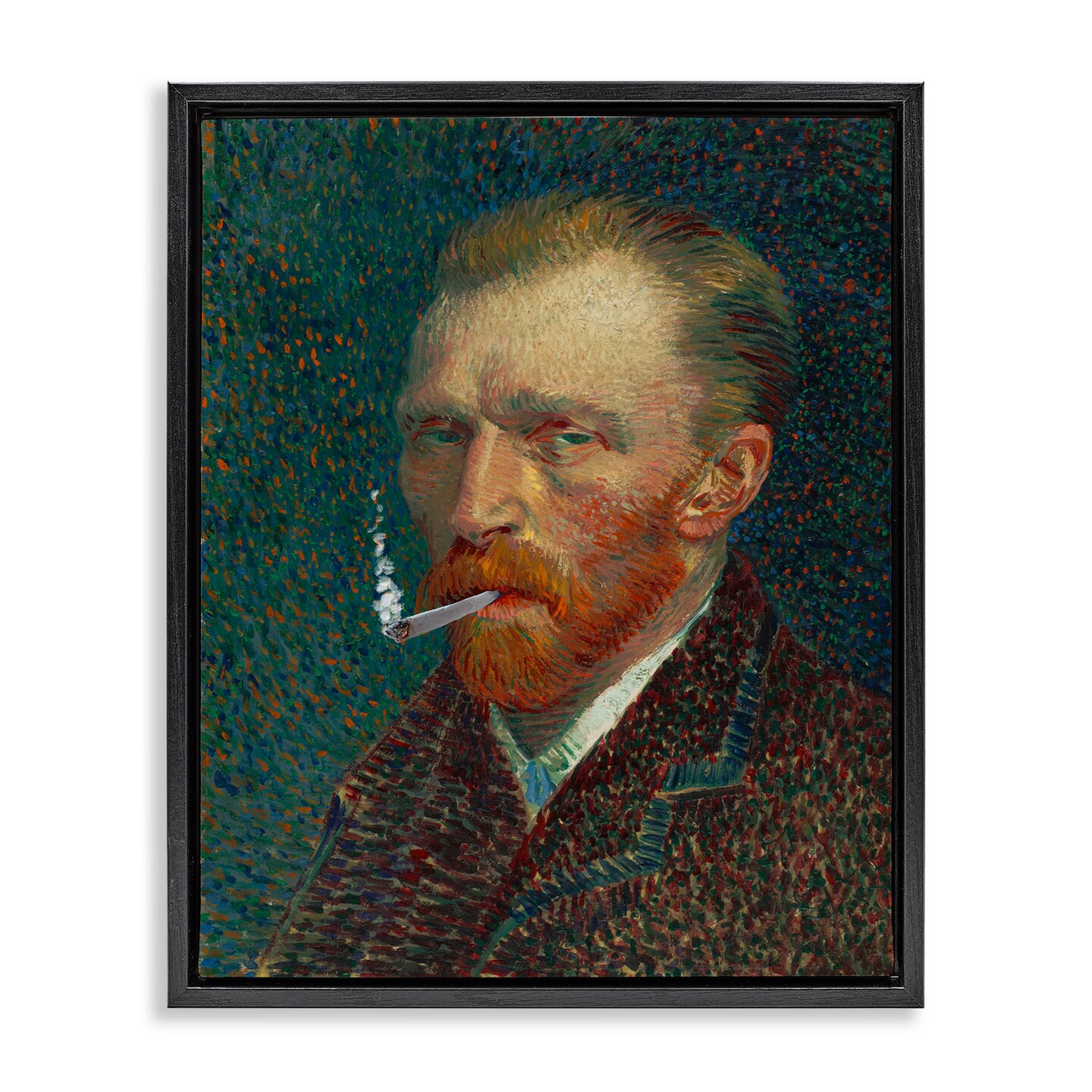 Stupell Industries Van Gogh Portrait with Smoke Floating Frame, design by Masters Redux