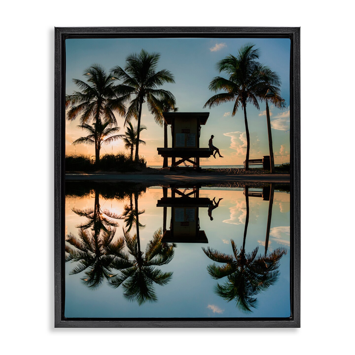 Stupell Industries Palm Tree Reflection Floating Frame, design by Jared Kreiss