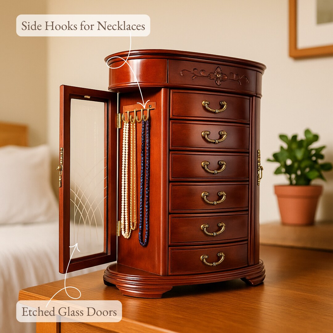 Patricia Jewelry Chest, Cherry | Michaels