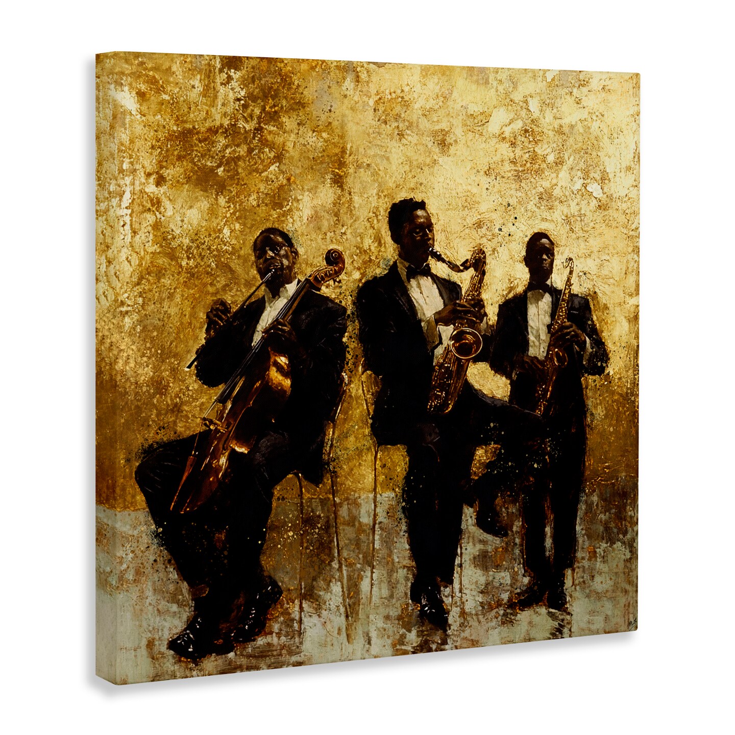 Stupell Industries Golden Era Musicians Abstraction Canvas, design by Marta Wiley