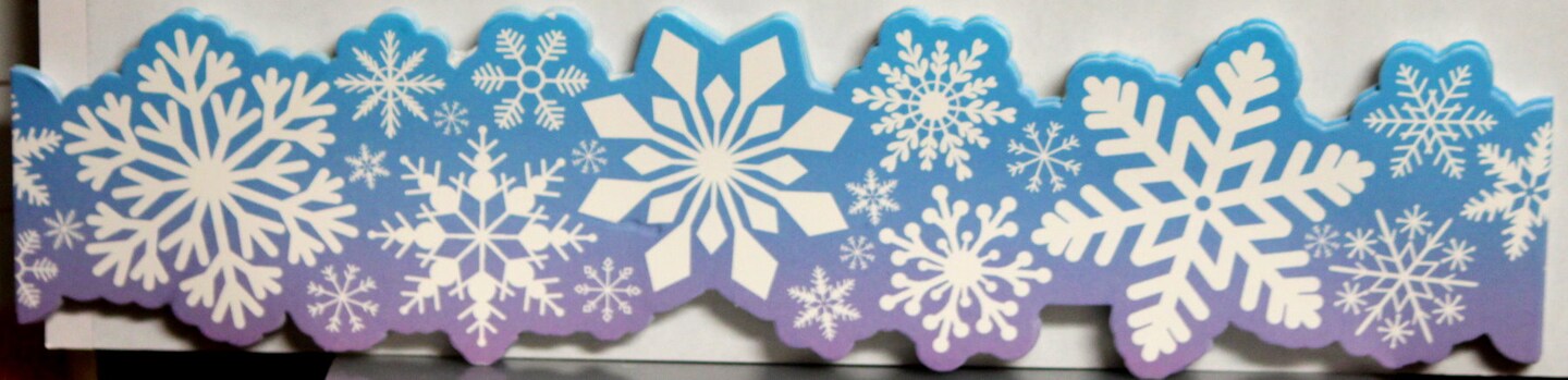 Designer Christmas Snowflakes Die-cut Heavy 12 Inch Border Set-2 Pieces