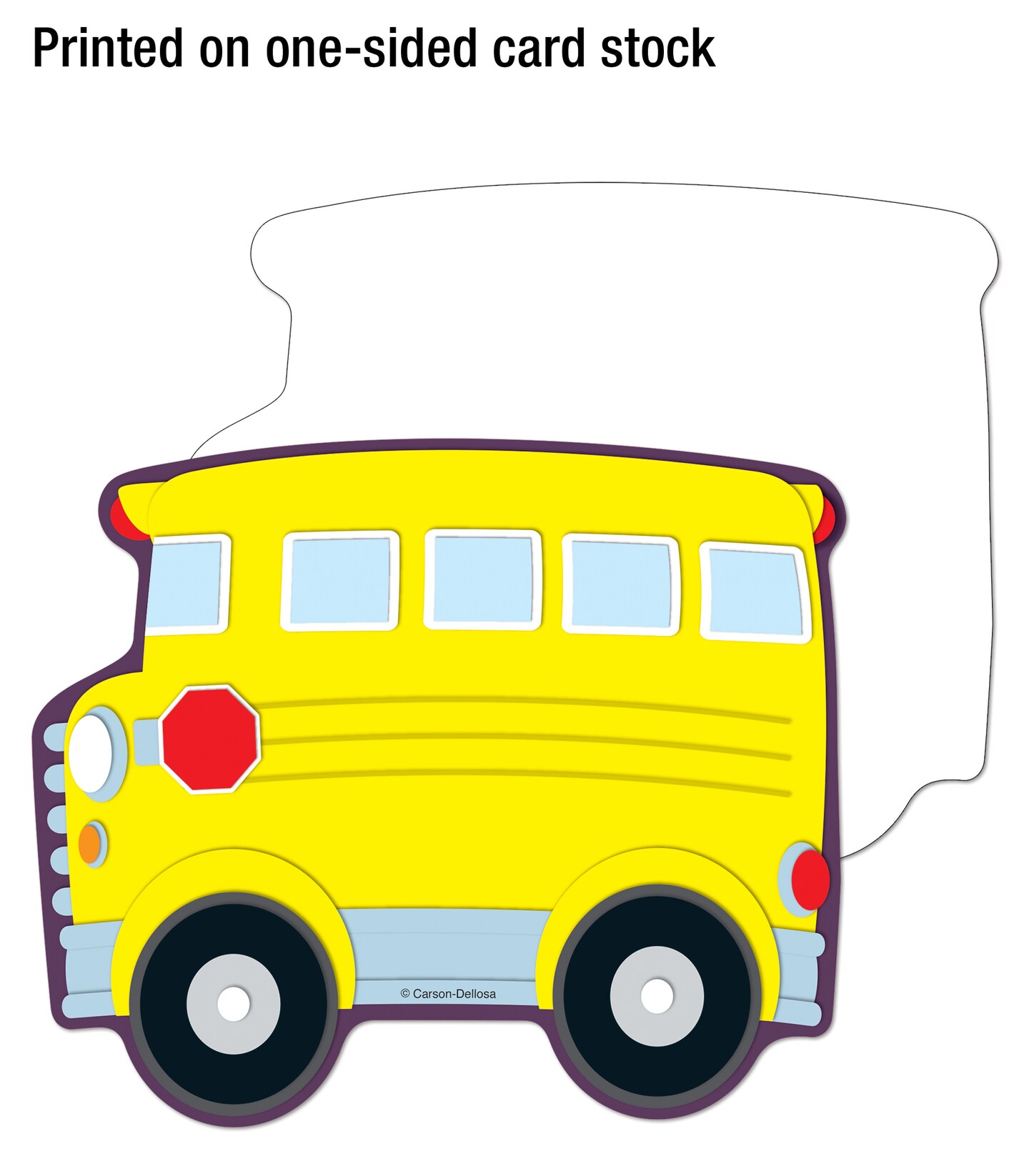 Carson Dellosa 36pc School Bus Bulletin Board Cutouts, Yellow Bus Bulletin Board Decorations for Bulletin Board, Cubbies, Locker Decor, Classroom Decor, Back to School Bulletin Board School Supplies