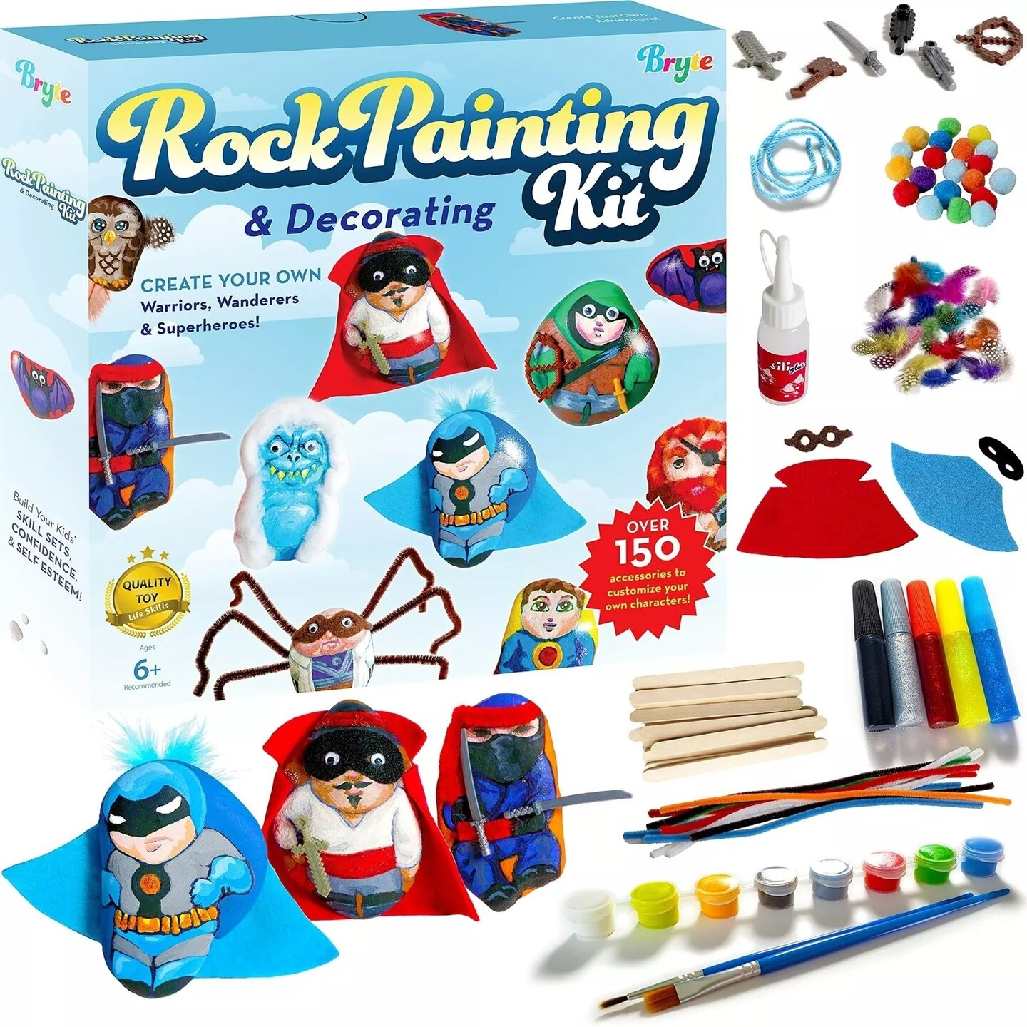 Rock Painting Kit - Warriors &#x26; Monsters
