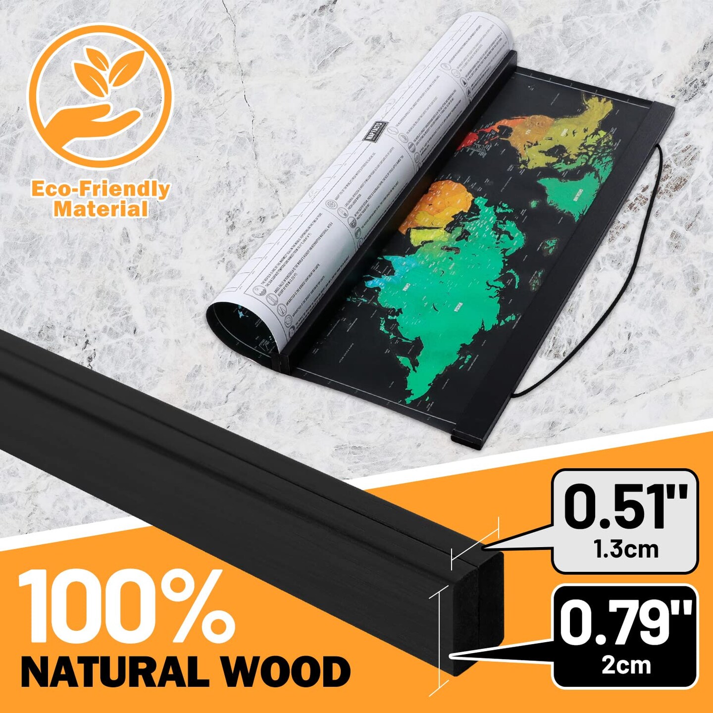 16x20 Poster Frame, 16x24 Magnetic Poster Hanger Wood Frame Frames for Photo Picture Canvas Artwork Wall Hanging (16&#x22;, Black)