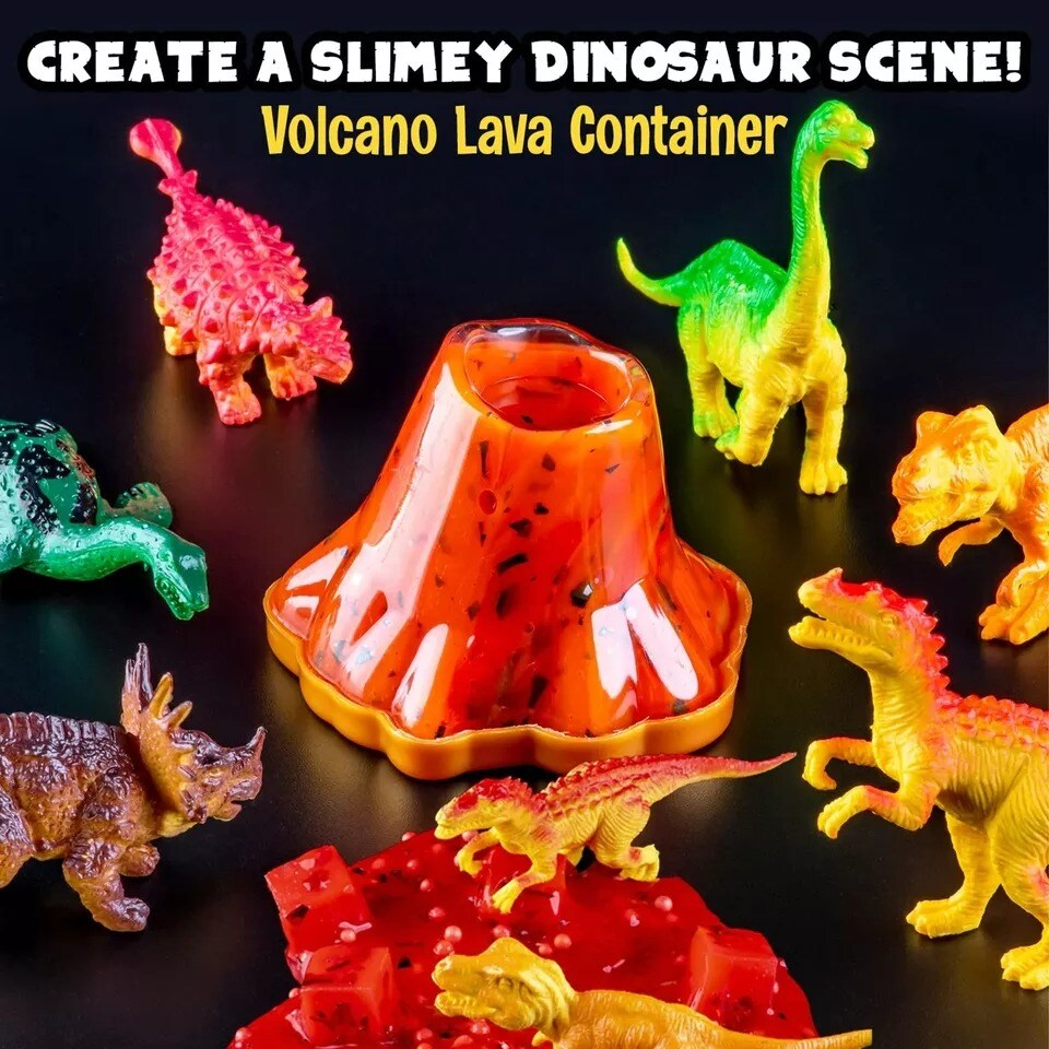 Dinosaur Slime Kit, Glow in the Dark Slime Making Kit to Create Fun Slime