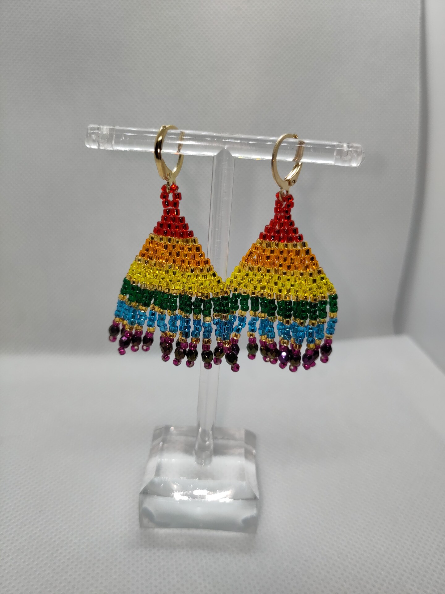 Handmade Beaded Pride deals Earrings