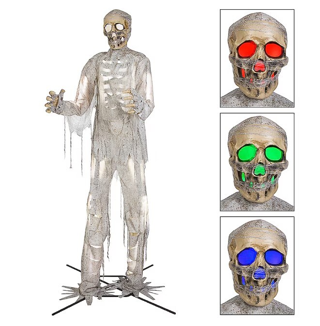 12-ft LED Lighted Mummy Halloween Animatronic