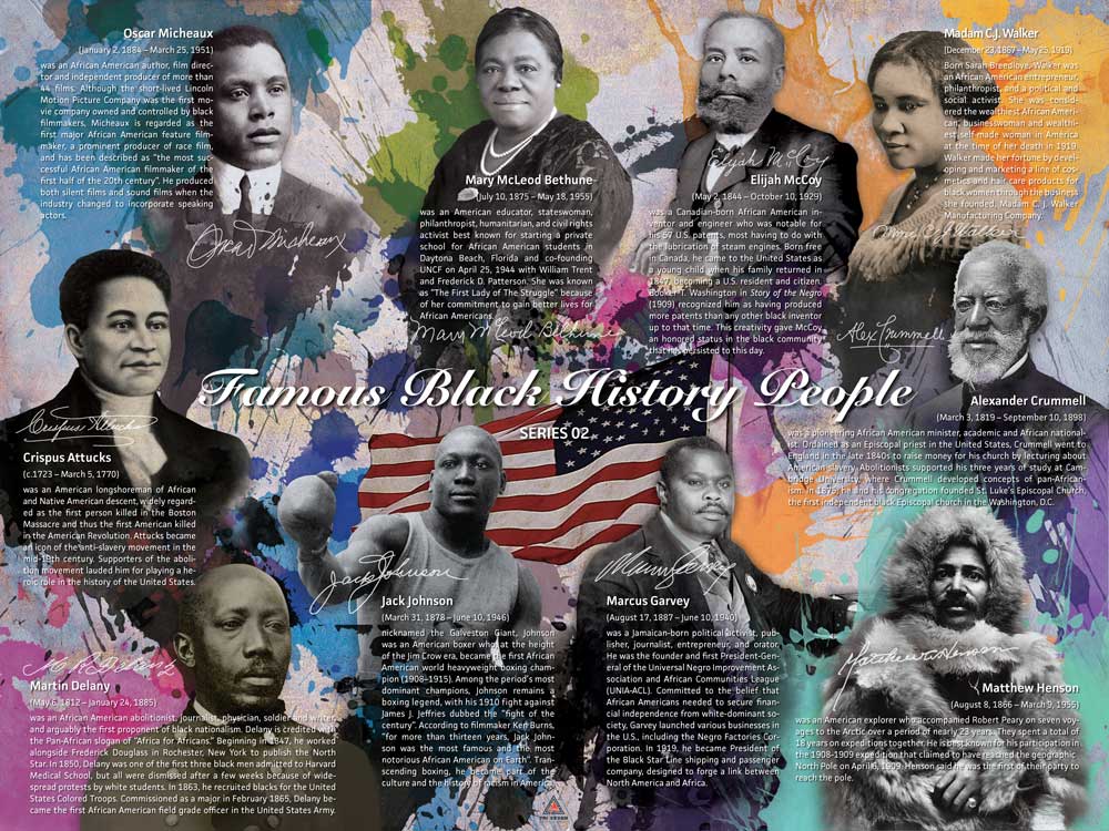 Famous Black History People Poster Series 1-5 (Bundle), 24&#x22;x18&#x22; Unframed