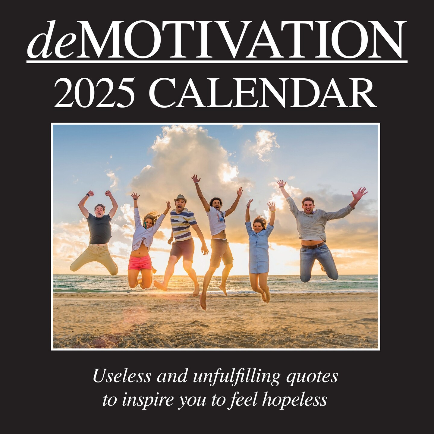 The Gifted Stationary 2025 Square Wall Calendar, Demotivation, 16-Month Funny Corner Theme Hanging Calendar with 180 Reminder Stickers, Month Planner for Home, or Creative Spaces, 12x12 In