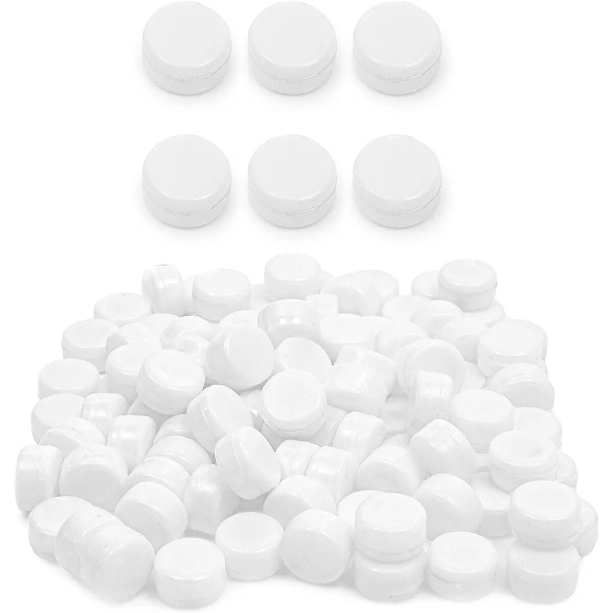 100-Pack White Round Inserts for Noise Maker for Sporting Events 0.83 in