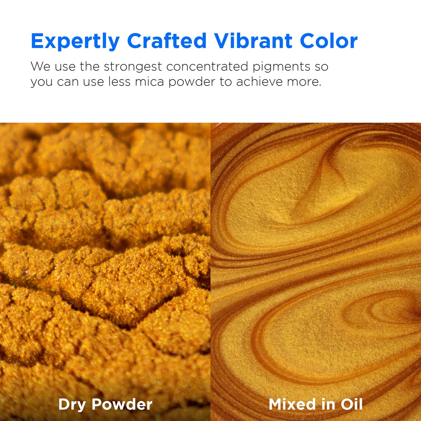 Rolio - 1 Jar Mica Powder (Turmeric Gold) - 50g / 1.8 oz