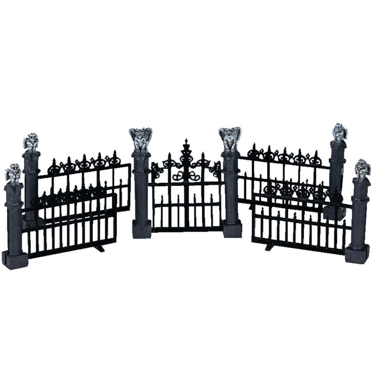 Lemax Spookytown Gargoyle Fence Set of 5