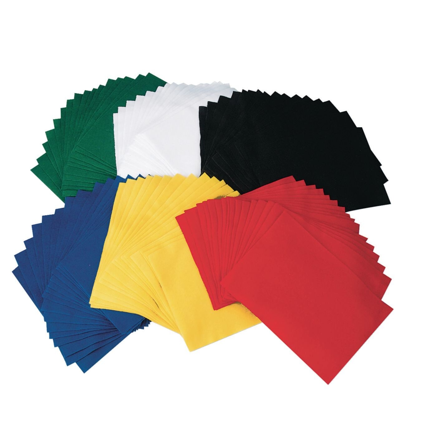 S&S Worldwide Color Splash! Felt Sheets, 6 Asst Colors, 9"x12", Fade Resistant, Polyester, Machine Washable & Dryable, For Arts & Crafts, School, Classroom, Dramatic Play, Cuts & Sews Easily, 96 pack