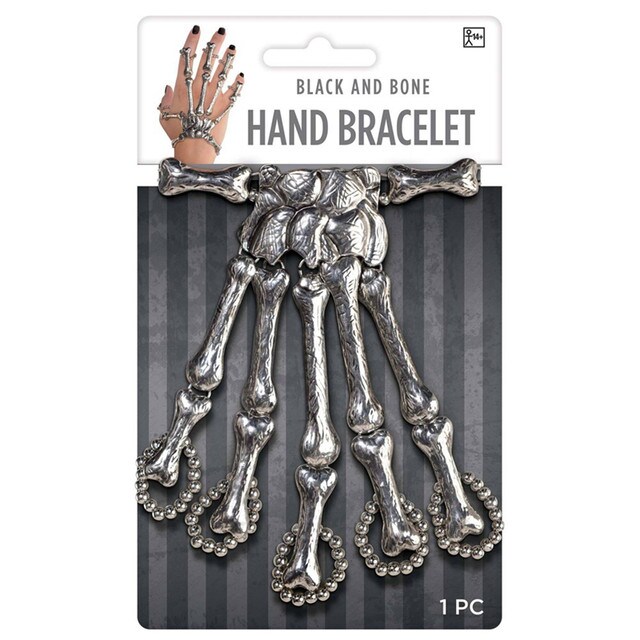 Skeleton Black and Bone Vampire Witch Hand Bracelet