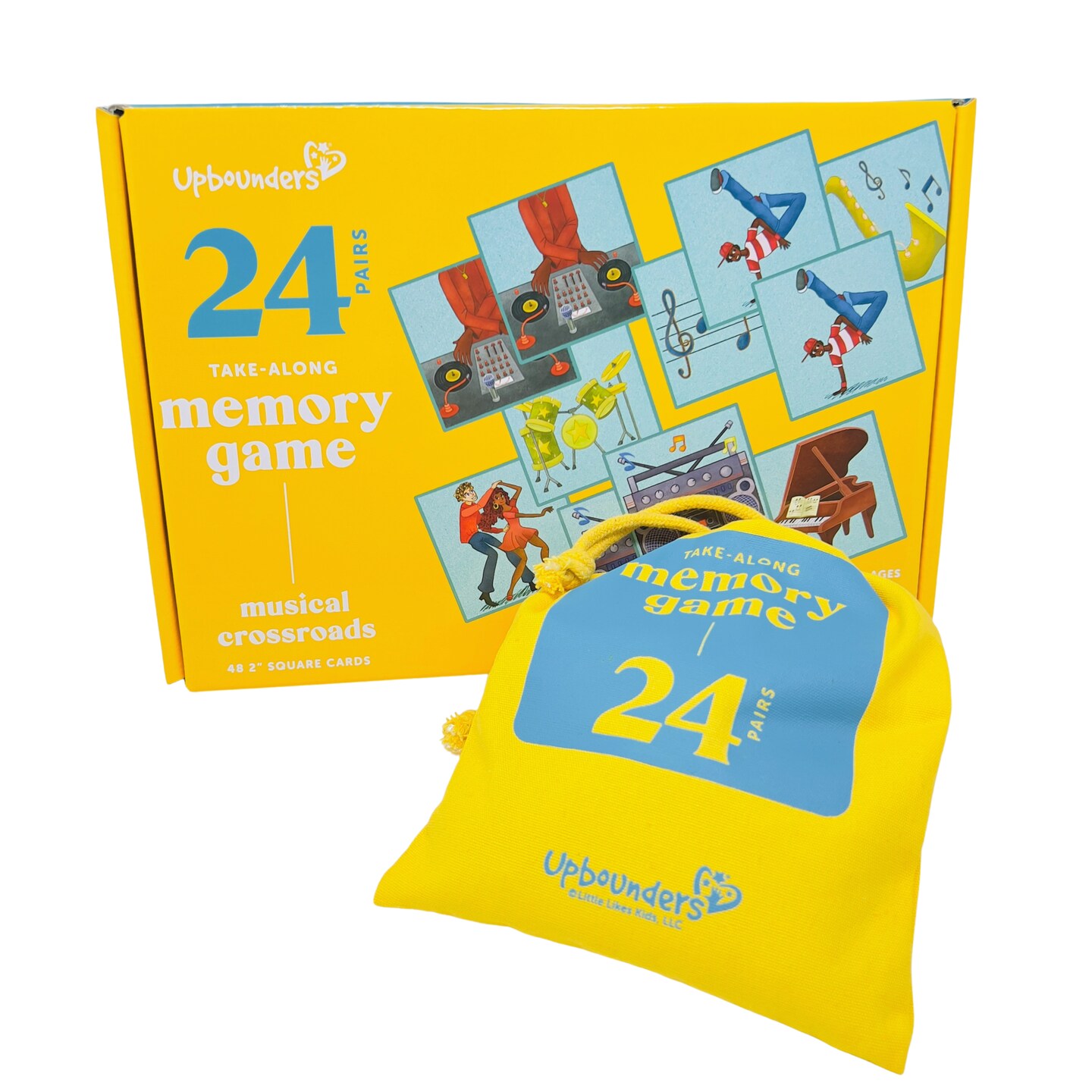 Upbounders- Musical Crossroads - Memory Matching Game for Toddlers - 24 Playing Card Pairs - Sweet Music Game Kids - Piano Singing - Ages 3+