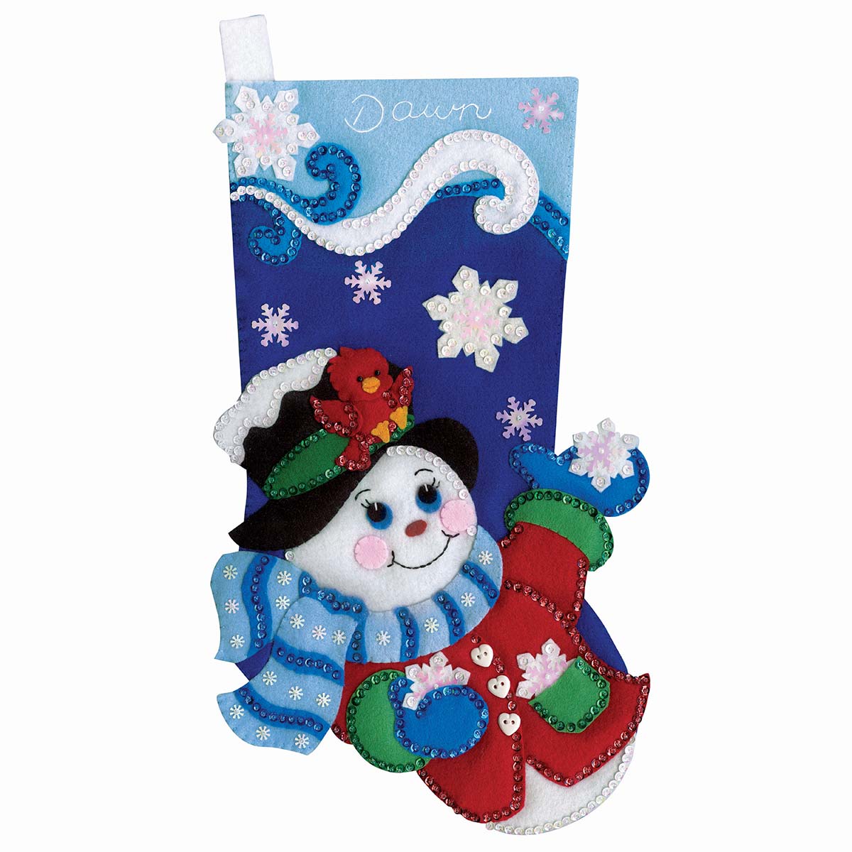 Design Works  Snowflake Snowman Stocking Kit
