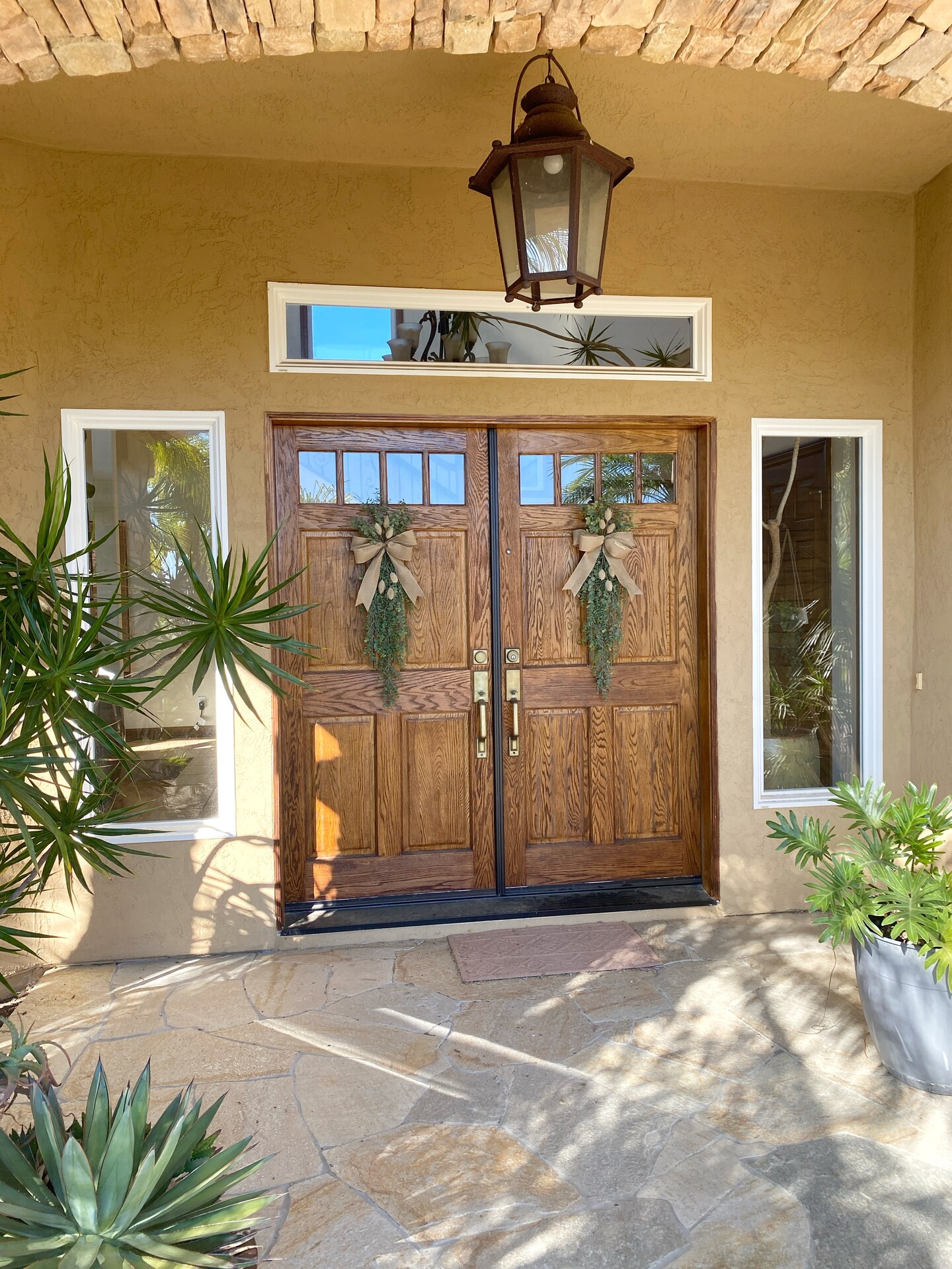 Greenery Swag, Vertical Door Swag, Wall Swag, Farmhouse Swag, Lambs Ear good & Eucalyptus Swag, Window Swag, Door Hanger, Plastic Eucalyptus