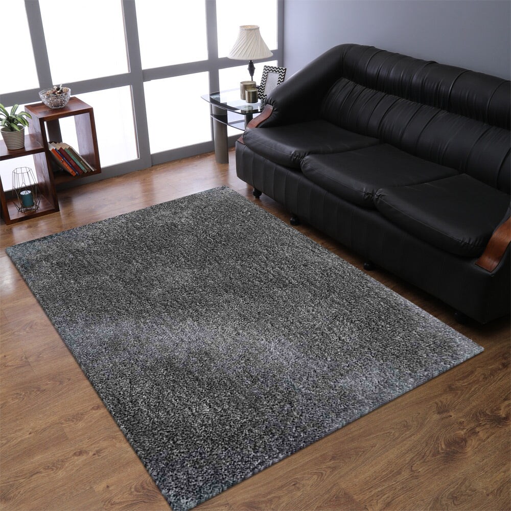 Rugsotic Hand Tufted Shag Area Rug Dark Green Polyester K00111 5X7 Soft Plush