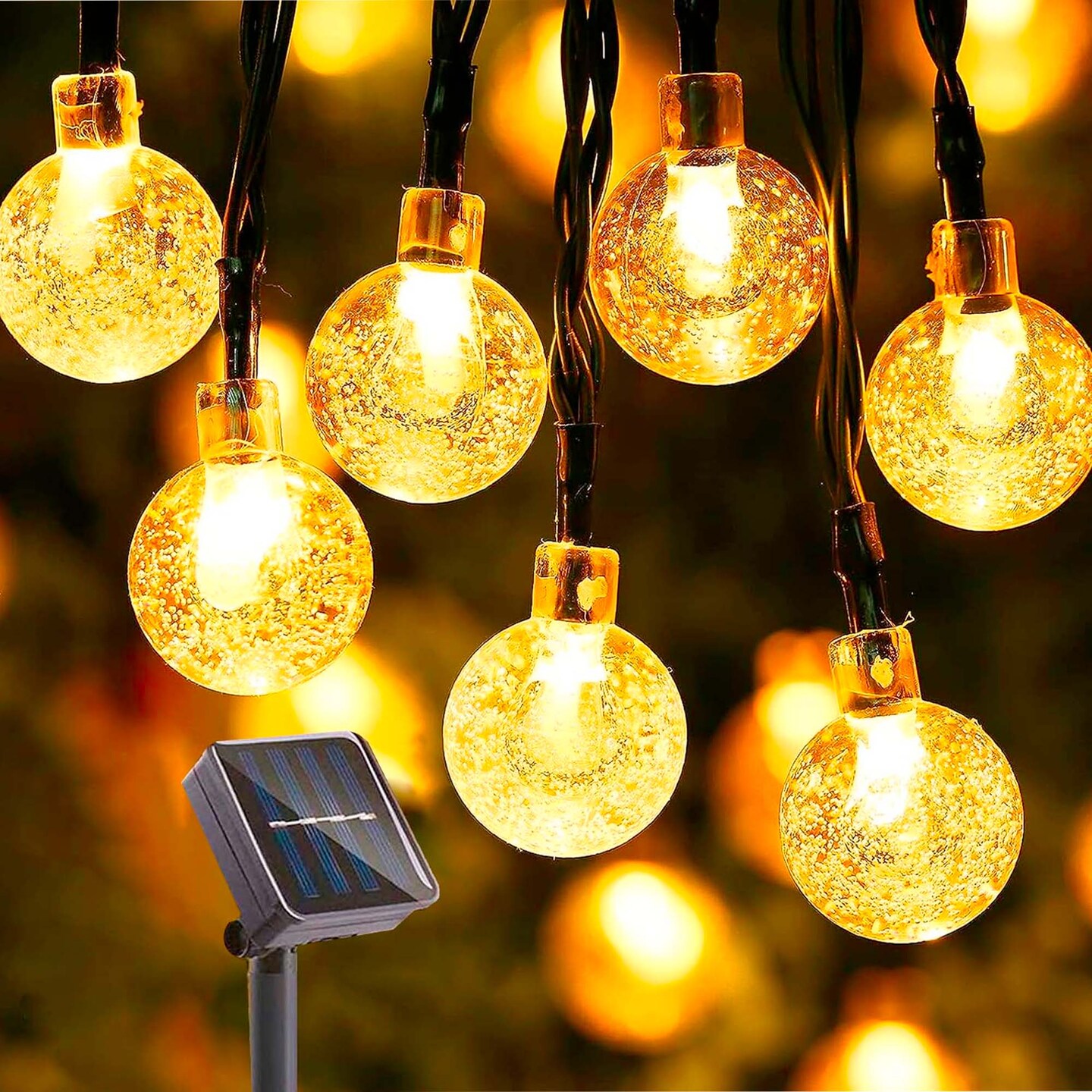 60 LED Solar Bubble String Lights