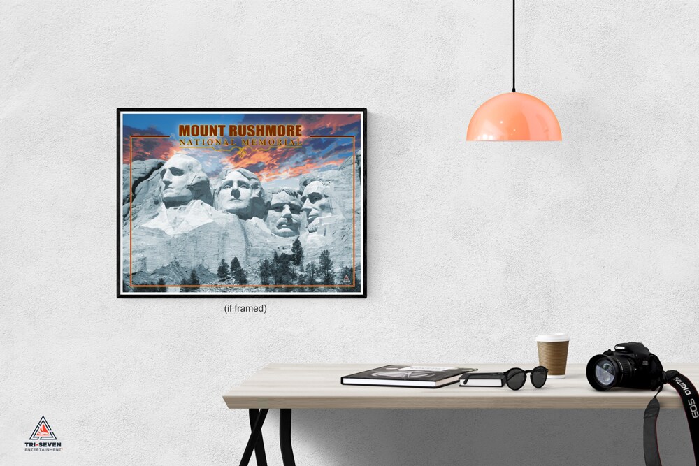 Mount Rushmore Poster National Memorial Wall Art Print, 24"x18", Unframed