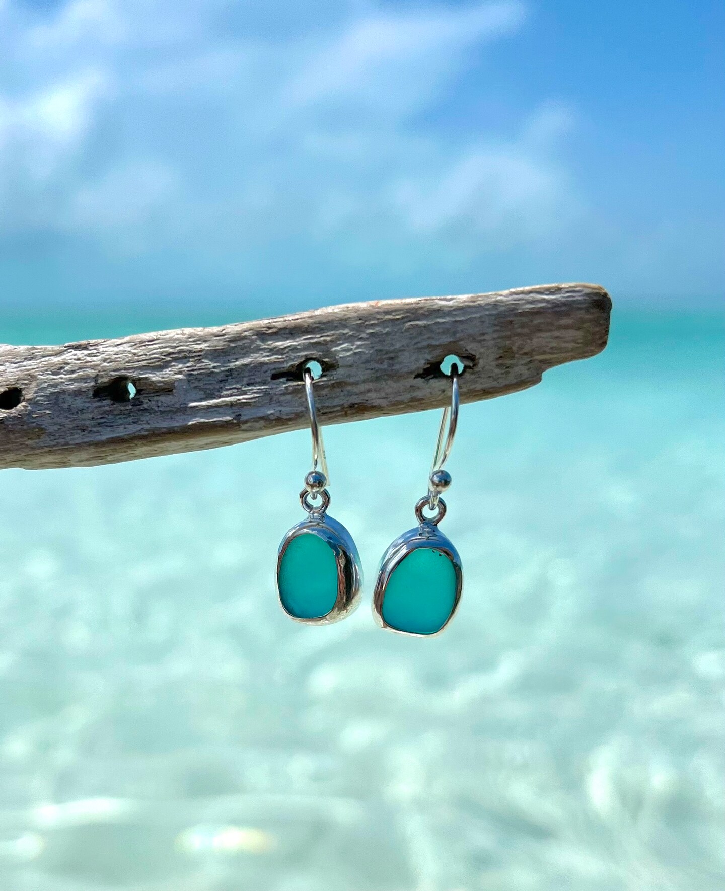 Seaglass & Turquoise offers Drop Earrings