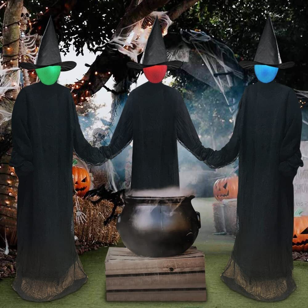 Holding Hands Screaming Witch