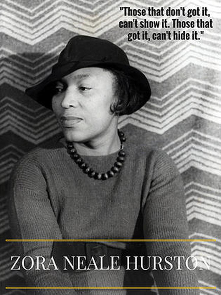 Zora Neale Hurston Poster with Quote, 18&#x22;x24&#x22;, Unframed