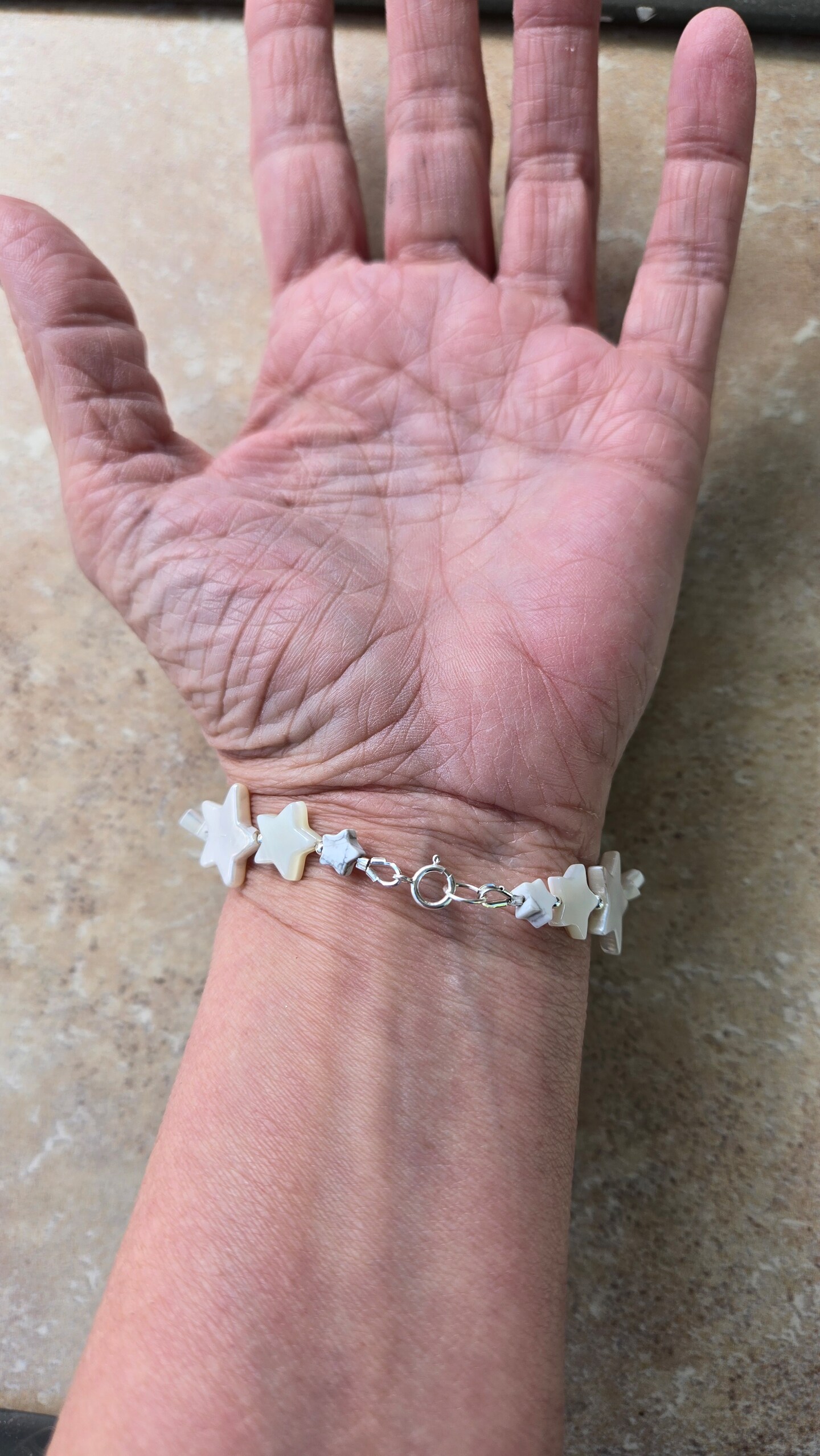 Celestial Bracelet, Sterling Silver Star and Moon Bracelet