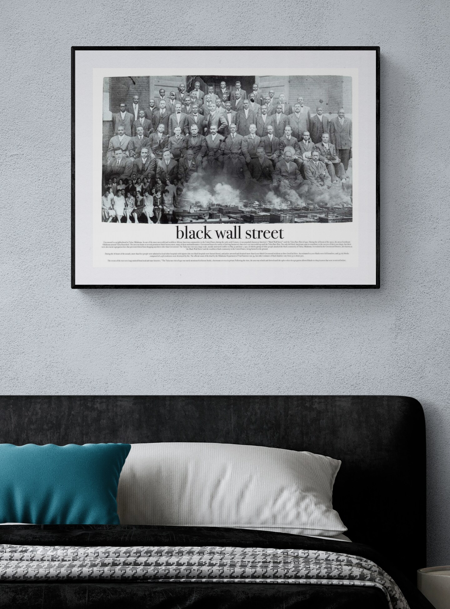 Black Wall Street Poster, 24&#x22;x18&#x22;, Unframed