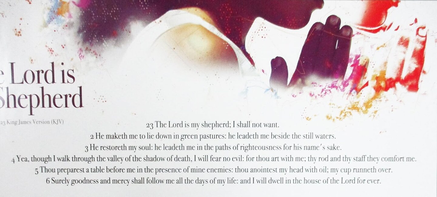 The Lord Is My Shepherd Poster Children, 24&#x22;x18&#x22;, Unframed