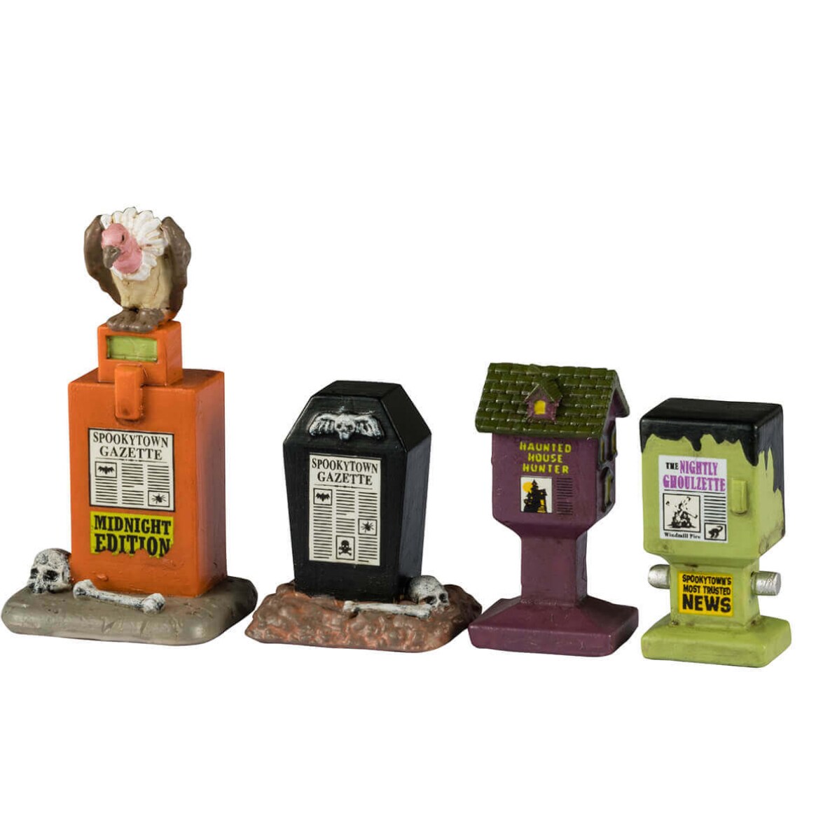 Lemax Spookytown Spookytown Gazette (Set of 4)