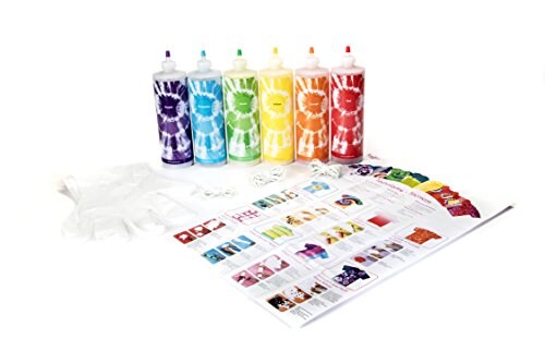 Tie-Dye Kit Extra Large Block Party 16 oz Easy Squeeze Bottles, All-in-1 Kit for Group Activity Tie-Dye, 6, Vibrant Colors