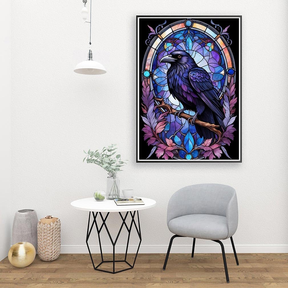 Halloween Diamond Art Kits for Adults,5D Full Drills Adults Diamond Painting Kits,Gem Art Kits Diamond Art Painting for Adults Home Wall Decor 12x16 inch