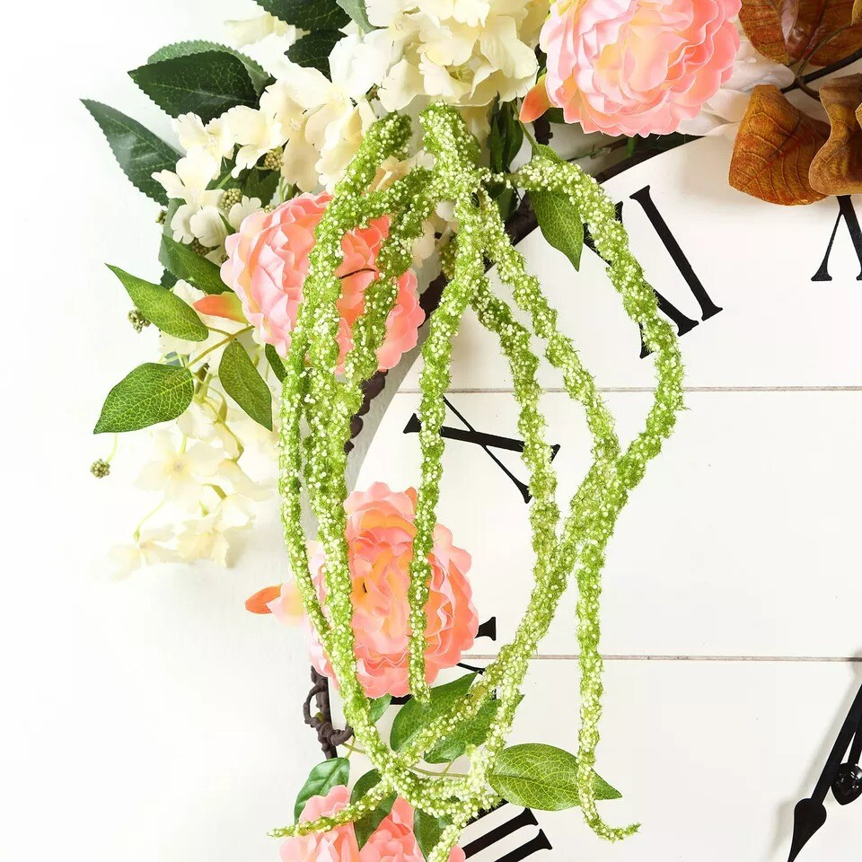 2 pcs 36 in Green Artificial Amaranthus Plant Strands Stems Wedding Decorations