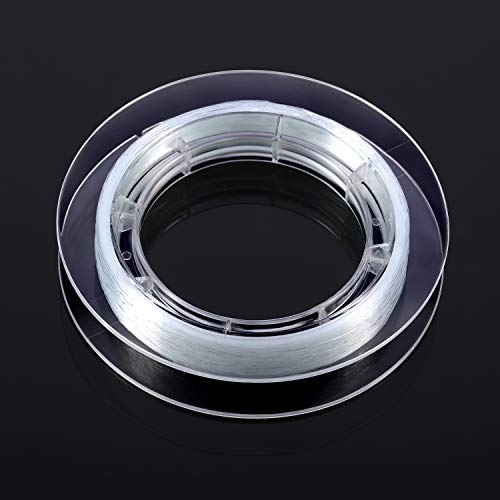 200 m Clear Nylon Invisible Thread String for Hanging Christmas Ornaments, Bracelet Making, Sew Hobby, Clear Beading Thread with Bead Needle (0.25mm)