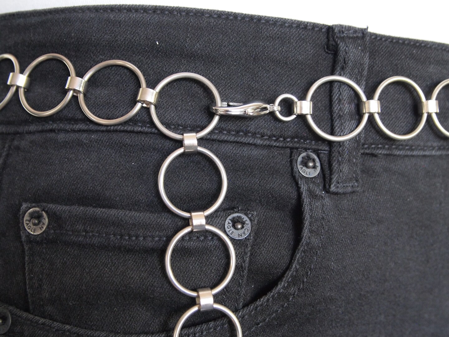 Steel Ring Belt Retro Circle Chain Belt Handmade from Stainless Steel O Rings in Extra Long Sizes for Draping and Layering MakerPlace by Michaels